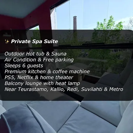 Sauna & Outdoor Hot Tub, 6 People, Parking, Ac, 2br Lejlighed